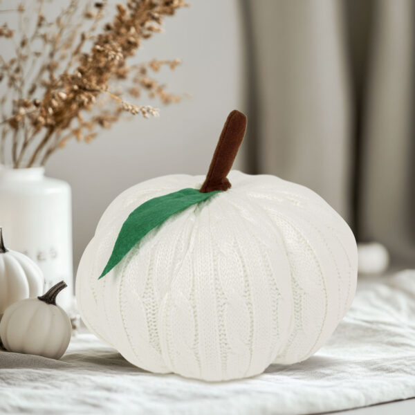 Halloween-i tök dekoráció – fehér – 10 x 10 x 10 cm  58335A Egyéb