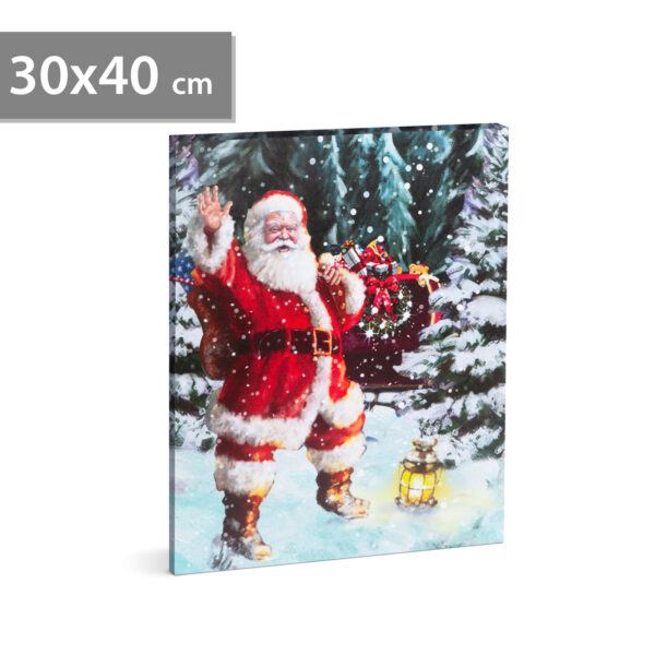 LED-es fali kép – kalendárium – 3 melegfehér LED – 30 x 50 cm  58466 Egyéb