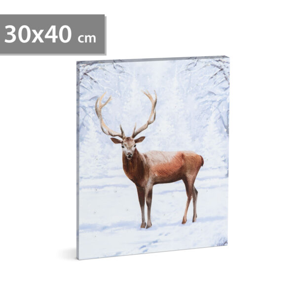 LED-es fali hangulatkép – rénszarvas – 2 x AA, 30 x 40 cm 58475 Egyéb LED-es fali hangulatkép – rénszarvas – 2 x AA, 30 x 40 cm 58475 Egyéb