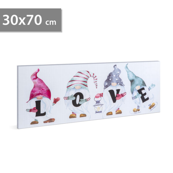 LED-es fali hangulatkép – „LOVE” –  2 x AA, 70 x 30 cm  58477 Egyéb