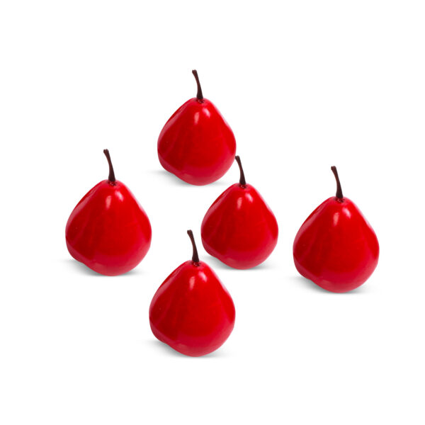Karácsonyi dekoráció – piros gyümölcs – 6 cm – 5 db / csomag  58550 Egyéb