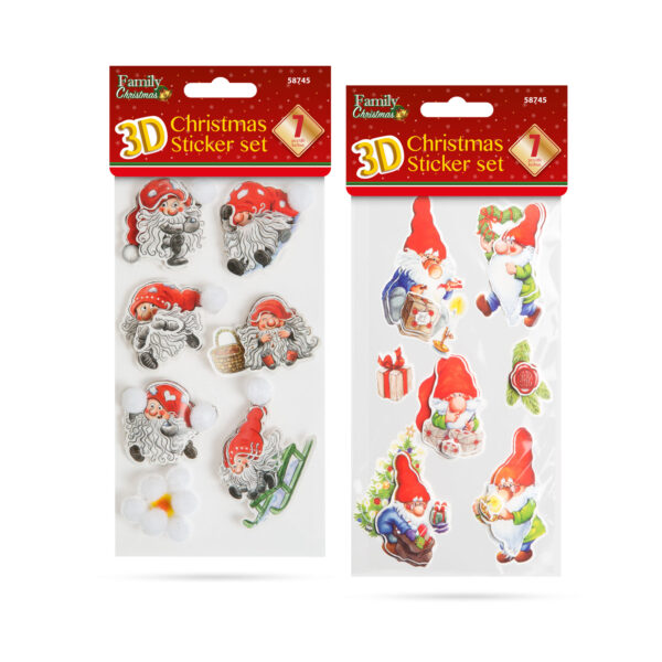 Karácsonyi 3D matrica szett – 2 féle  58745 Egyéb