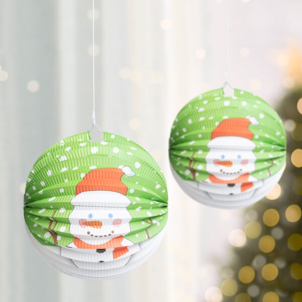 Karácsonyi lampion – Pingvin mintával – 25 cm  58765C Egyéb