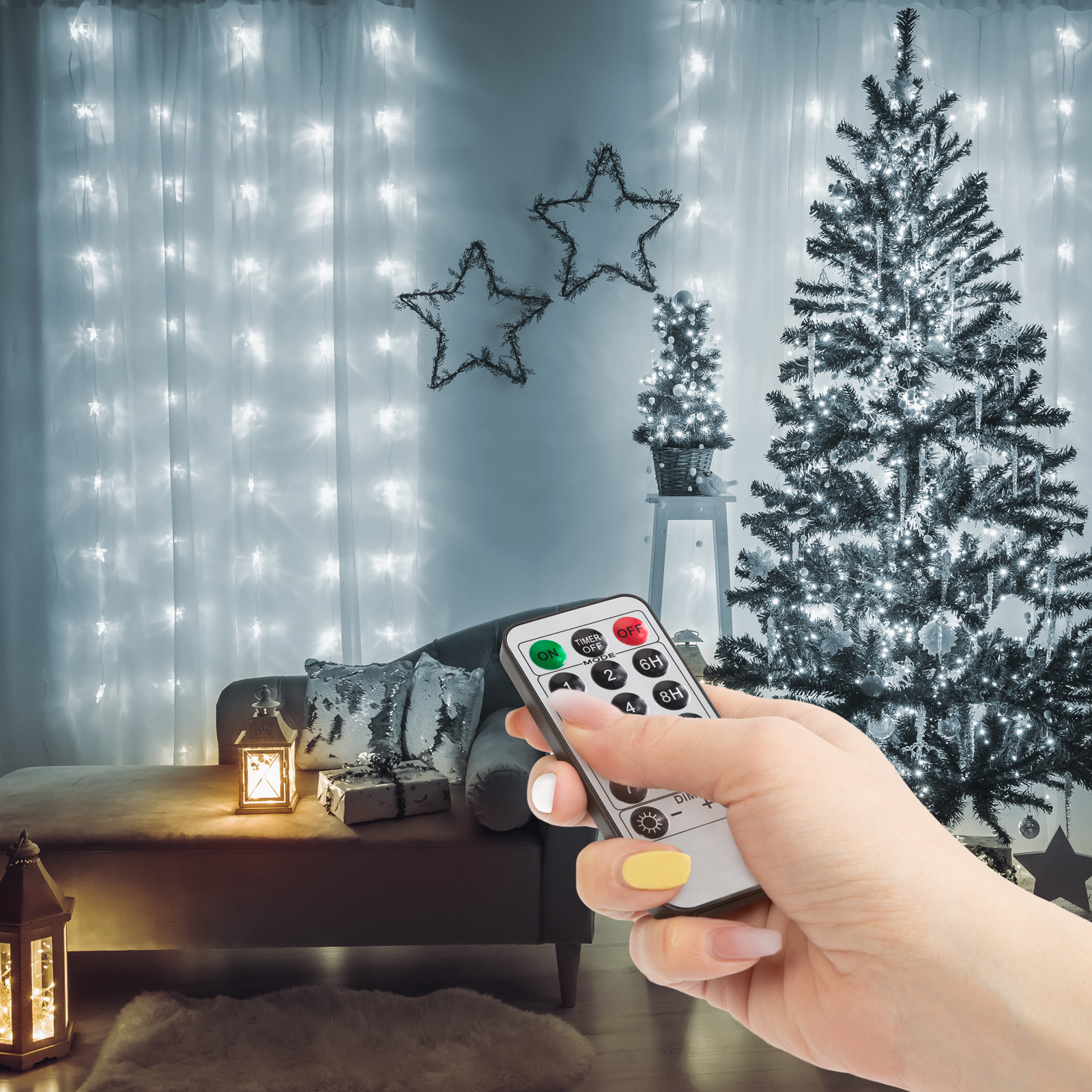 Fényfüggöny – 100 db hidegfehér microLED-del – 3 x 1 m – 230V – távirányítós 58904B Egyéb Fényfüggöny – 100 db hidegfehér microLED-del – 3 x 1 m – 230V – távirányítós 58904B Egyéb