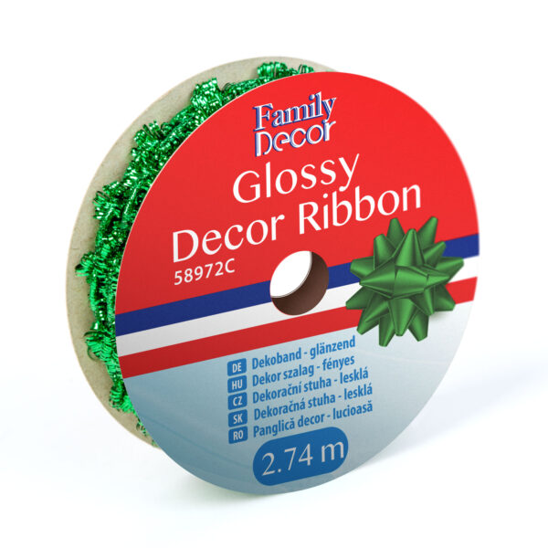 Dekor szalag – fényes – 2,74 m – zöld  58972C Egyéb