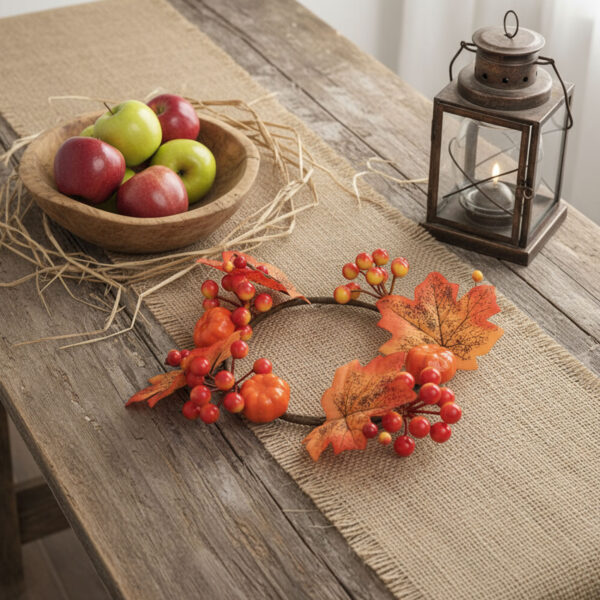 Őszi dekoráció – juharlevél koszorú – 22 cm  59028 Egyéb