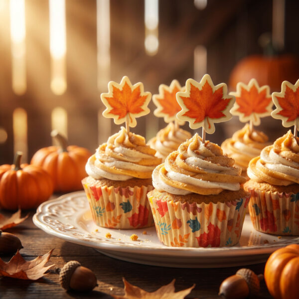 Muffin papír szett – pálcikákkal – 24 + 24 db 59048A Őszi dekoráció Muffin papír szett – pálcikákkal – 24 + 24 db 59048A Őszi dekoráció