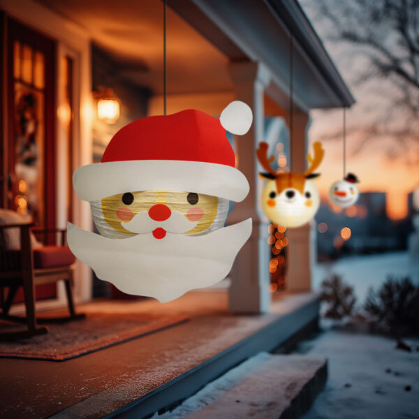 Karácsonyi lampion – Mikulás – papír – 30 cm  59739A Egyéb