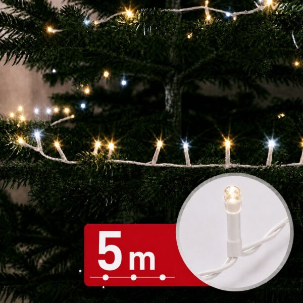 Fényfüzér – 5 m – 200 melegfehér & 50 hidegfehér LED – 100-240V – 6W – fehér kábel 59773 Világítás Fényfüzér – 5 m – 200 melegfehér & 50 hidegfehér LED – 100-240V – 6W – fehér kábel 59773 Világítás