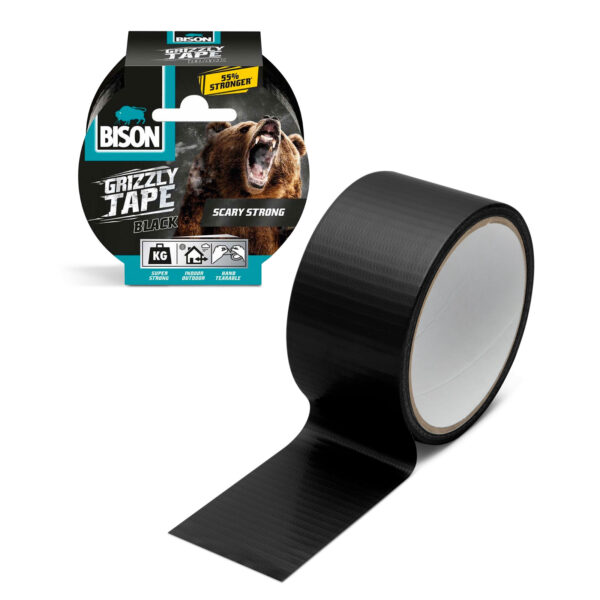 Grizzly szupererős szöveterősített ragasztószalag – fekete – 10 m  B14096 Egyéb