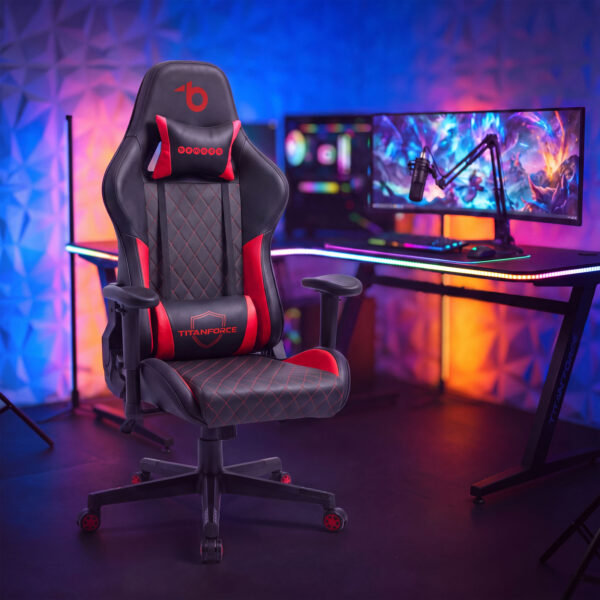 TItanForce gamer szék párnával – fekete/piros – 122 x 65 x 53 cm BMD1124RD Egyéb TItanForce gamer szék párnával – fekete/piros – 122 x 65 x 53 cm BMD1124RD Egyéb
