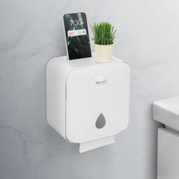 WC-papír tartó szekrény – fehér – 200 x 130 x 205 mm  BW3003 Egyéb