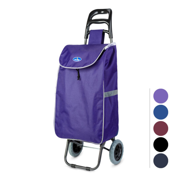 Kerekes húzható bevásárlótáska – 5 szín – 100 x 36 x 25 cm – poliészter – max 30 kg  BW3054B Egyéb