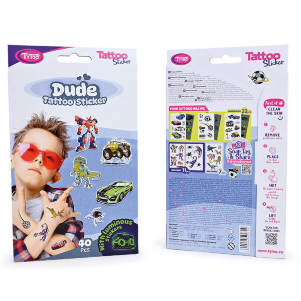 Dude tetoválás matrica szett – 40 db / csomag  TY50271 Egyéb