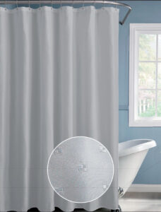 Textil zuhanyfüggöny, Jaquard szürke Fürdőszobai kiegészítők