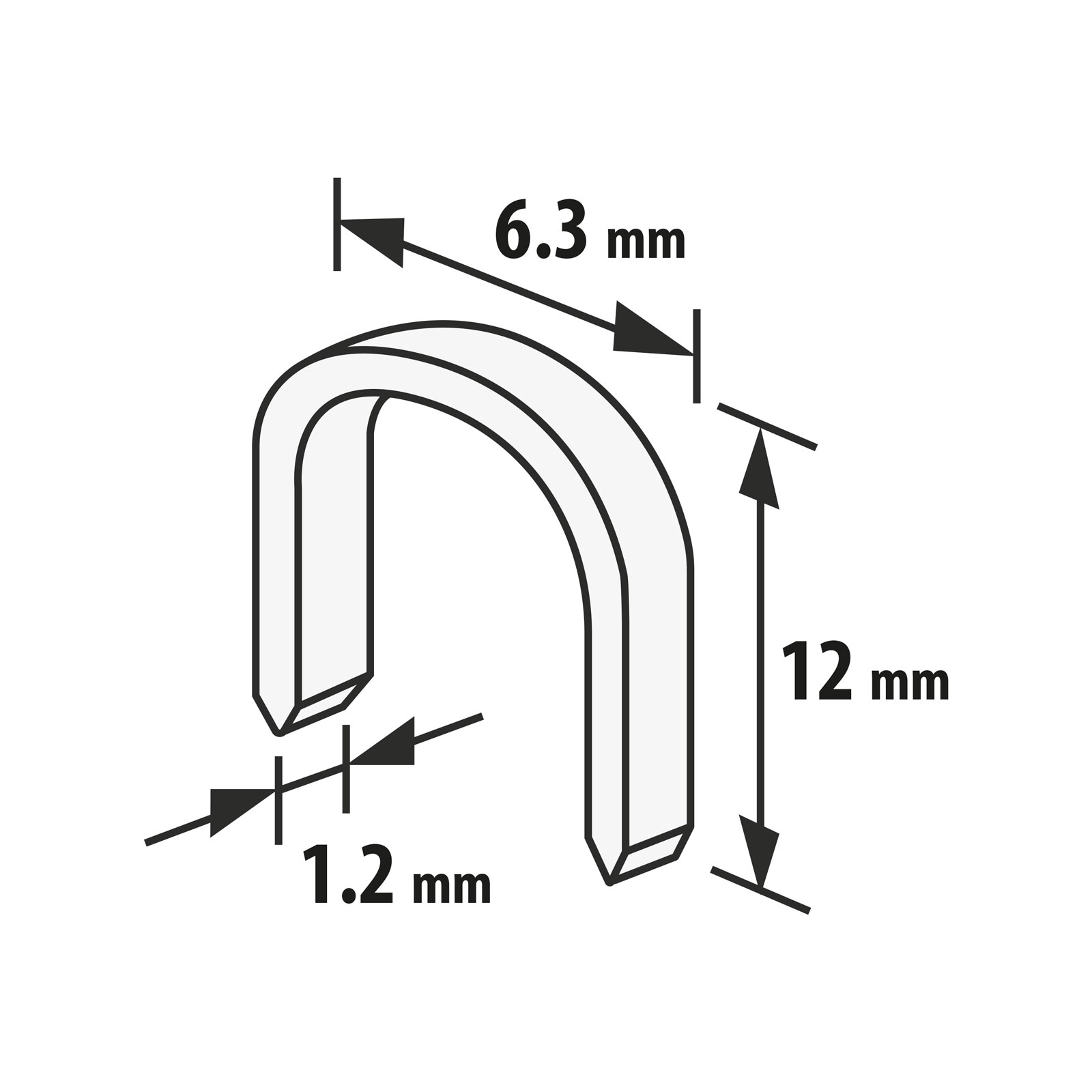 Tűzőkapocs – 1,2 x 6,3 x 12 mm – 1000 db 10443B Kézi szerszámok Tűzőkapocs – 1,2 x 6,3 x 12 mm – 1000 db 10443B Kézi szerszámok