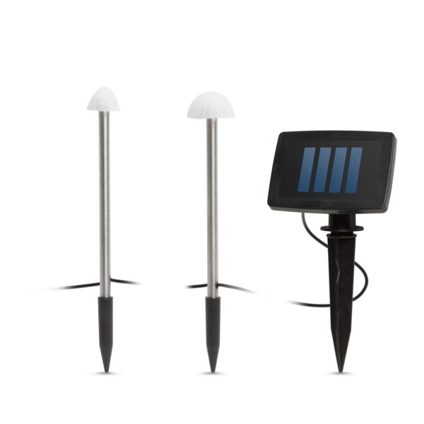 LED-es szolár lámpa – 12 db mini gomba – melegfehér – 28,5 cm x 4 m  11243 Szolár