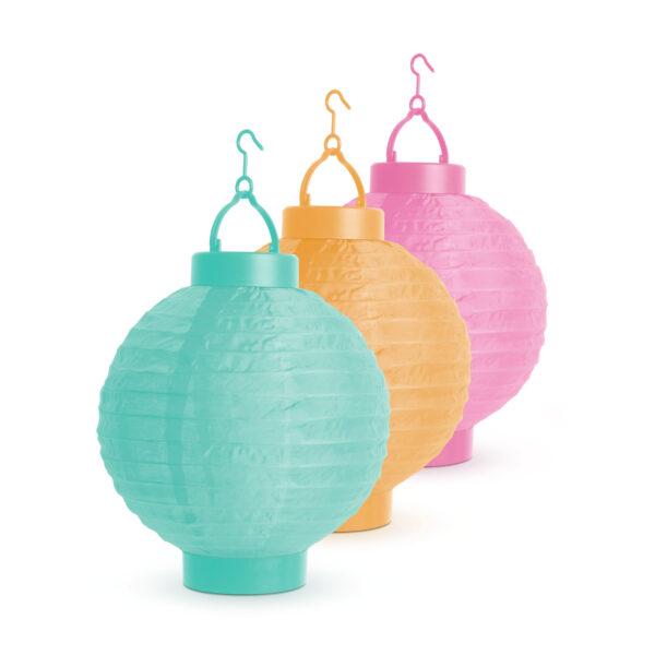 Szolár lampion – 3 színben – hidegfehér LED – 21 cm  11399F Szolár