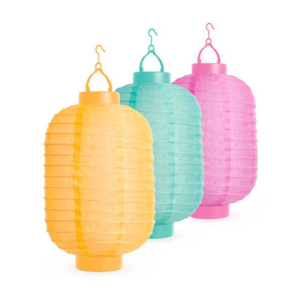 Szolár lampion – 3 színben – hidegfehér LED – 21 cm  11399G Kültéri világítás