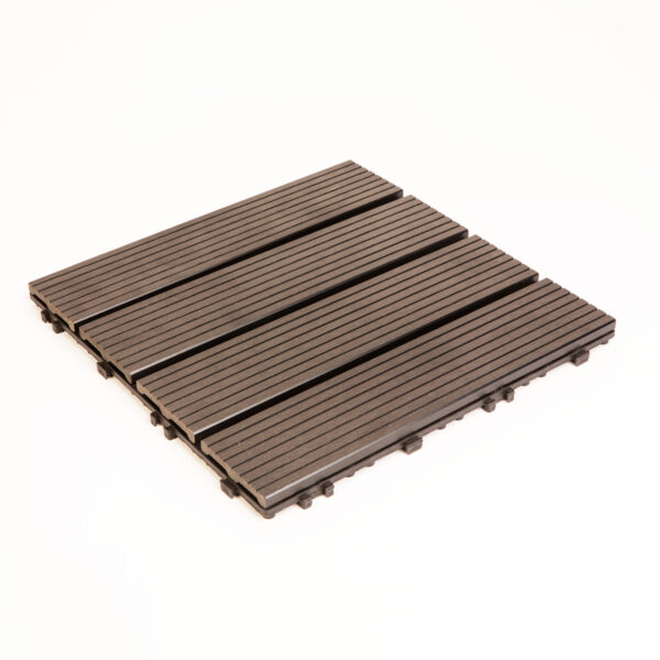 WPC padlóburkolat – 4 léces – 30 x 30 cm – fekete – 11 db / csomag  11543C Egyéb kert
