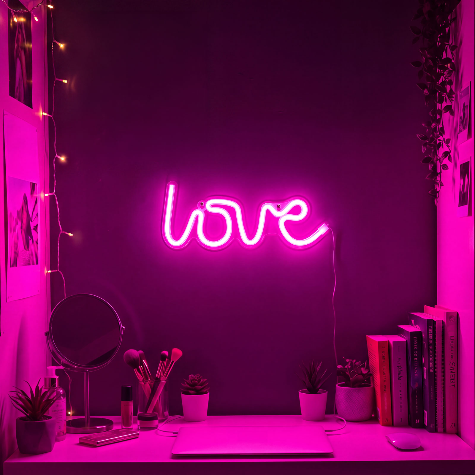 Neon LED lámpa – rózsaszín „Love” – 3 x AA + USB – 34 x 1.6 x 12,5 cm 43996H Egyéb Neon LED lámpa – rózsaszín „Love” – 3 x AA + USB – 34 x 1.6 x 12,5 cm 43996H Egyéb