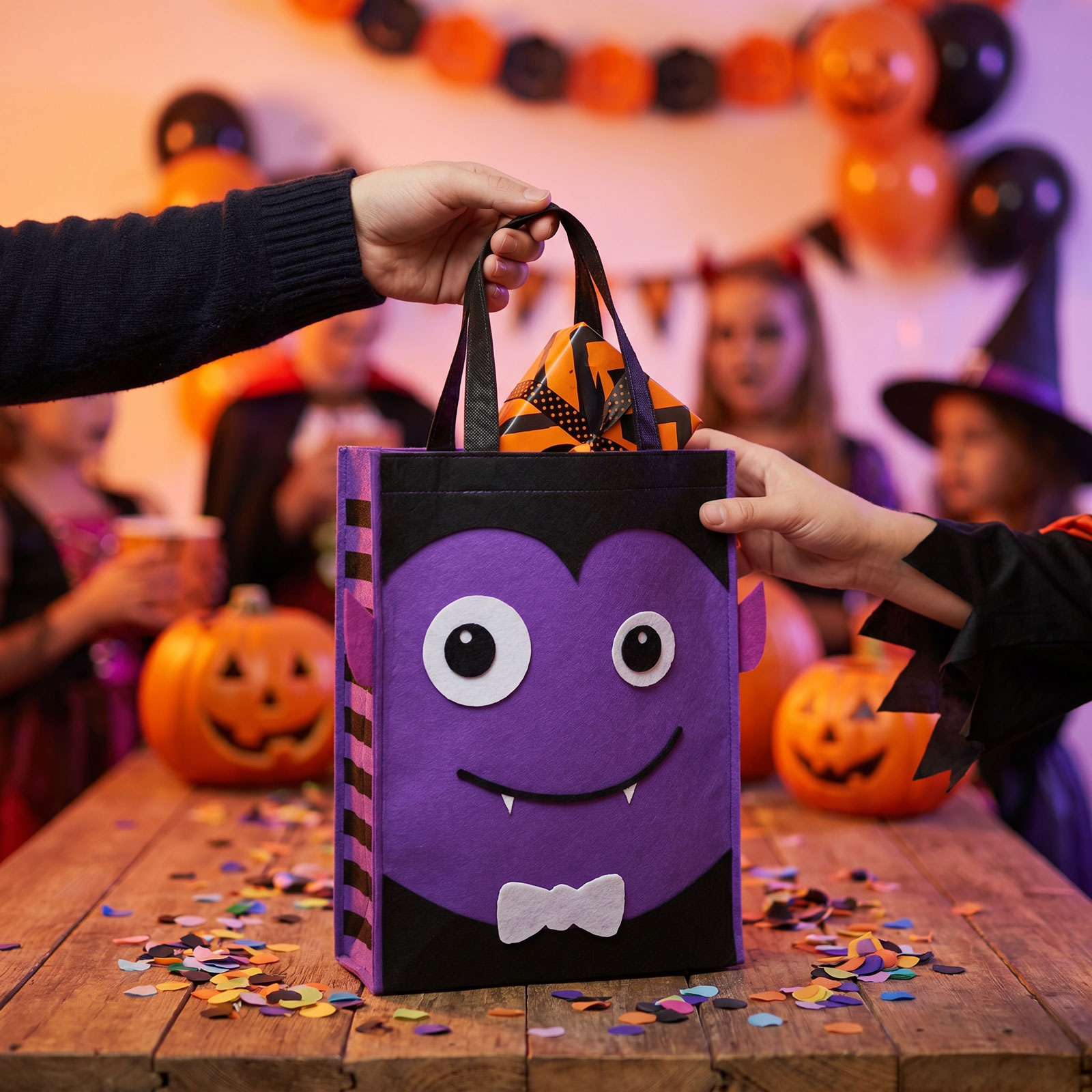 Halloween-i táska – filc díszítéssel – 40 x 30 cm – 3 féle 56624 Dekoráció Halloween-i táska – filc díszítéssel – 40 x 30 cm – 3 féle 56624 Dekoráció
