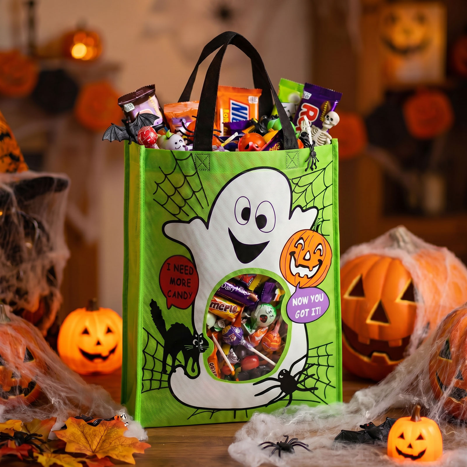 Halloween-i táska – ablakkal – 40 x 30 x 10 cm – 2 féle 56626 Dekoráció Halloween-i táska – ablakkal – 40 x 30 x 10 cm – 2 féle 56626 Dekoráció