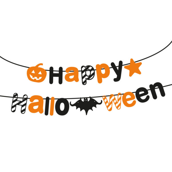 Halloween-i papír girland – többféle motívummal – 3,5 m  58169 Egyéb