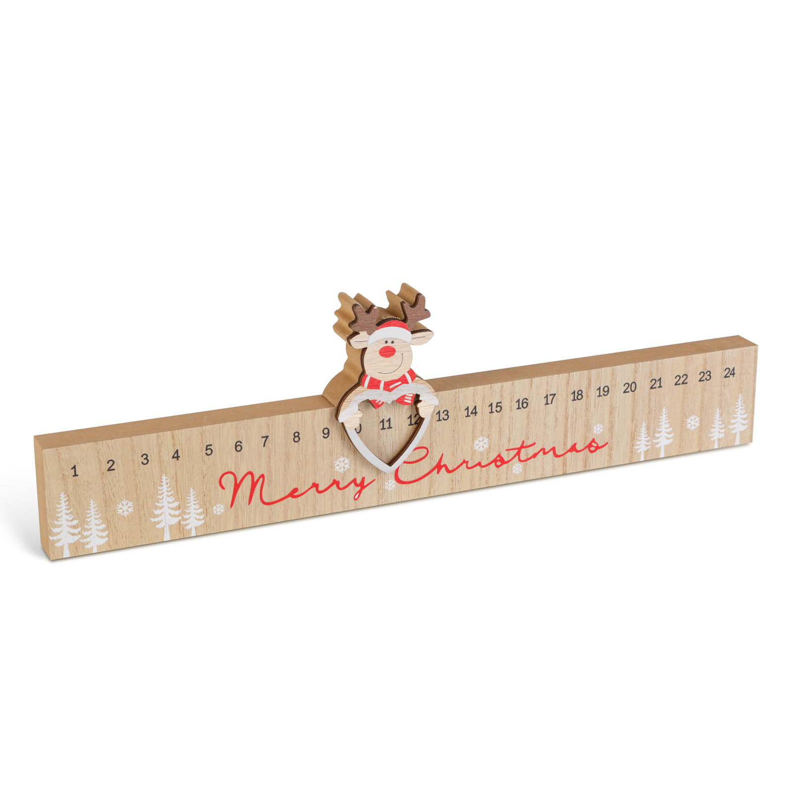 Adventi naptár – „Merry Christmas” rénszarvas – MDF – 40 x 11 cm 58880 Dekoráció Adventi naptár – „Merry Christmas” rénszarvas – MDF – 40 x 11 cm 58880 Dekoráció