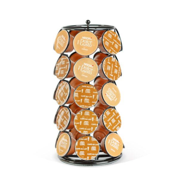 Fém kávékapszula tartó – 35 db Dolce Gusto kapszulához – 165 x 165 x 320 mm – fekete  BW0997 Egyéb
