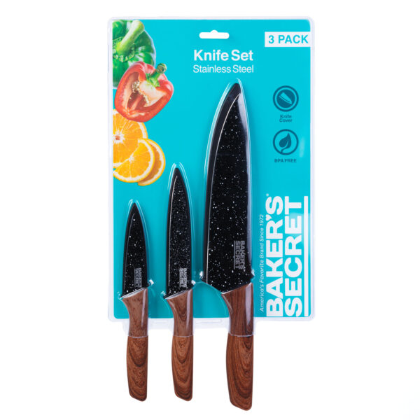 Baker’s Secret – 3 darabos konyhai kés szett + pengevédő  DA00991 Egyéb