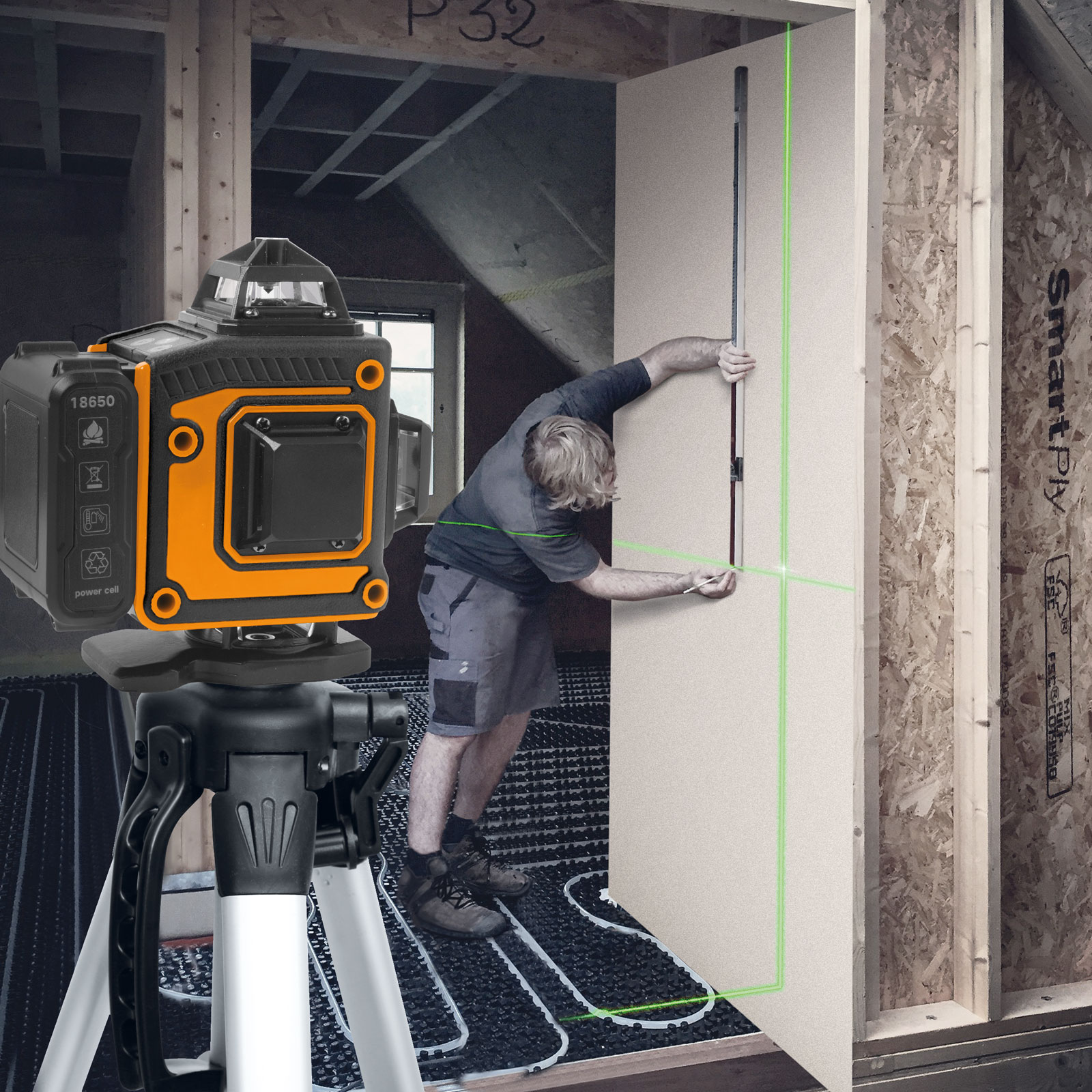 Lézeres szintező szett – max 15 m – 16 zöld lézer – 3D/360° – 2 akkumulátor, 2 konzol, szemüveg 10058 Gépi szerszámok Lézeres szintező szett – max 15 m – 16 zöld lézer – 3D/360° – 2 akkumulátor, 2 konzol, szemüveg 10058 Gépi szerszámok