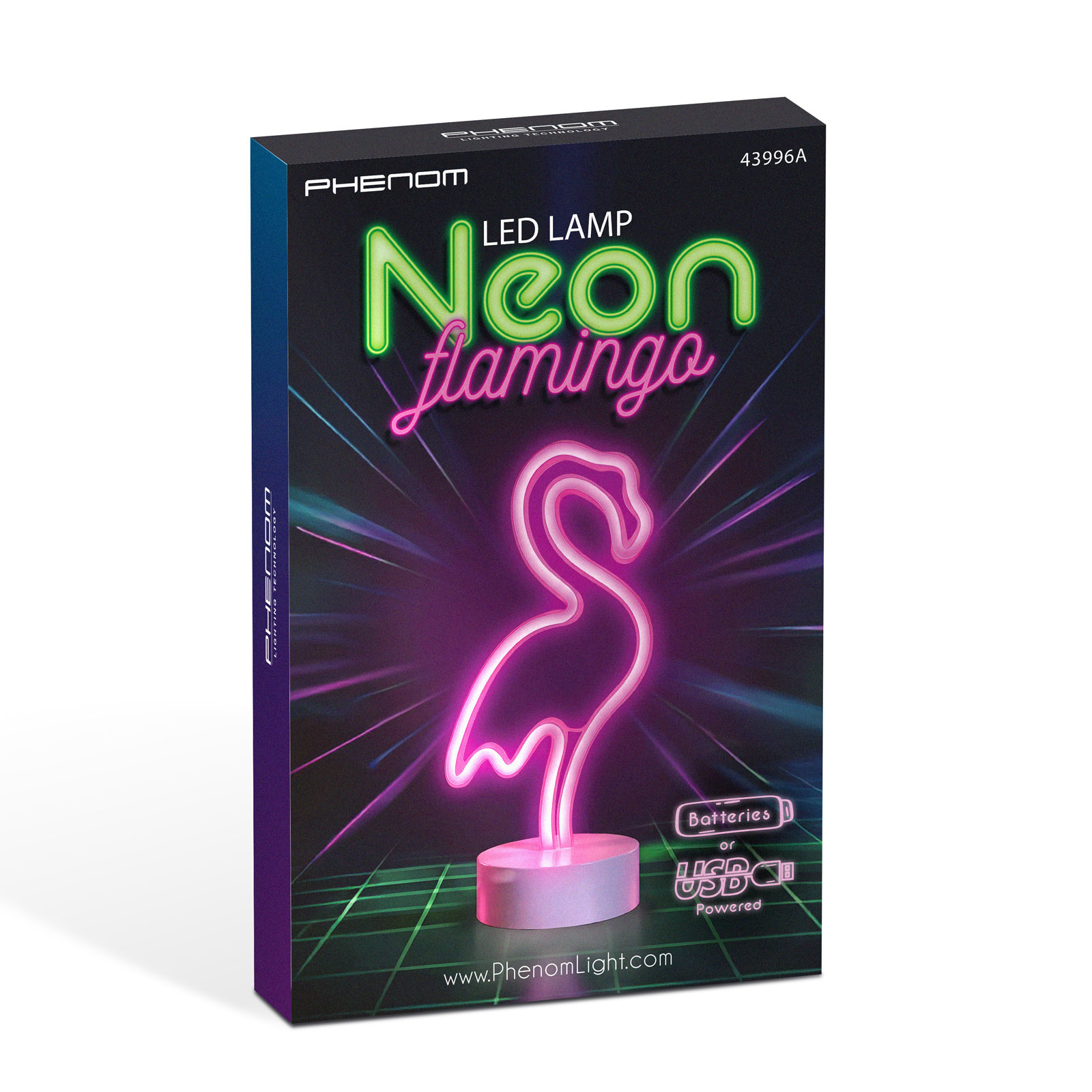 Neon LED lámpa – rózsaszín flamingó – 3 x AA + USB – 12 x 8,5 x 29,5 cm 43996A Egyéb Neon LED lámpa – rózsaszín flamingó – 3 x AA + USB – 12 x 8,5 x 29,5 cm 43996A Egyéb