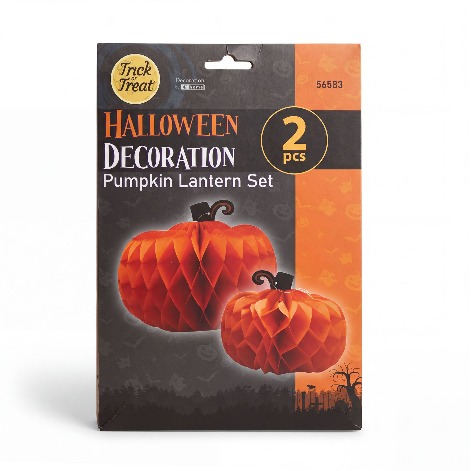 Halloween-i dekoráció – tök lampion – papír – 25/30 cm – 2 db / csomag 56583 Világítás Halloween-i dekoráció – tök lampion – papír – 25/30 cm – 2 db / csomag 56583 Világítás