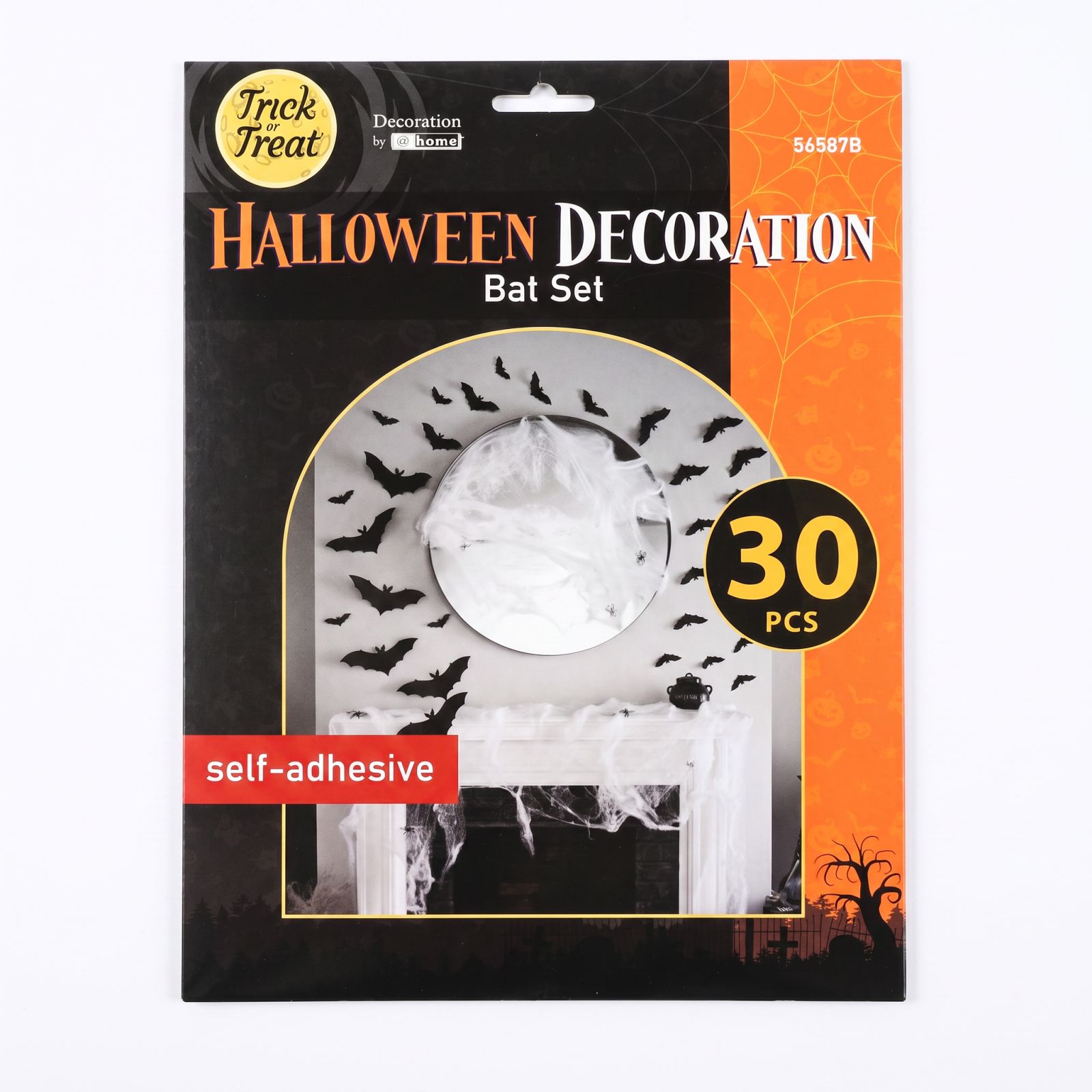 Halloween-i dekoráció – denevér szett – öntapadós – fekete – 30 db / csomag 56587B Dekoráció Halloween-i dekoráció – denevér szett – öntapadós – fekete – 30 db / csomag 56587B Dekoráció
