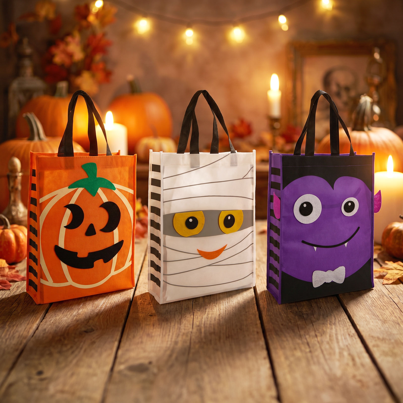 Halloween-i táska – filc díszítéssel – 40 x 30 cm – 3 féle 56624 Dekoráció Halloween-i táska – filc díszítéssel – 40 x 30 cm – 3 féle 56624 Dekoráció