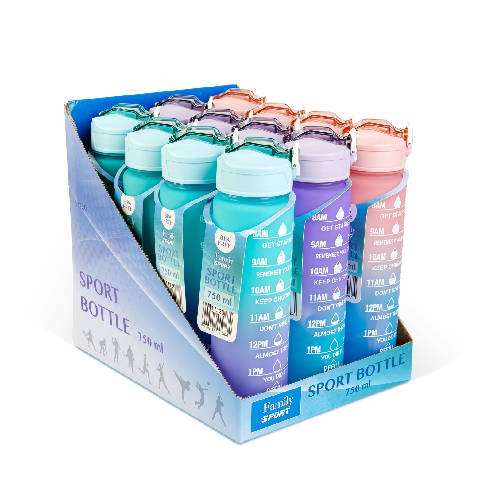 Sport kulacs – 750 ml – opálos – kék-lila színátmenetes 57220 Egyéb Sport kulacs – 750 ml – opálos – kék-lila színátmenetes 57220 Egyéb