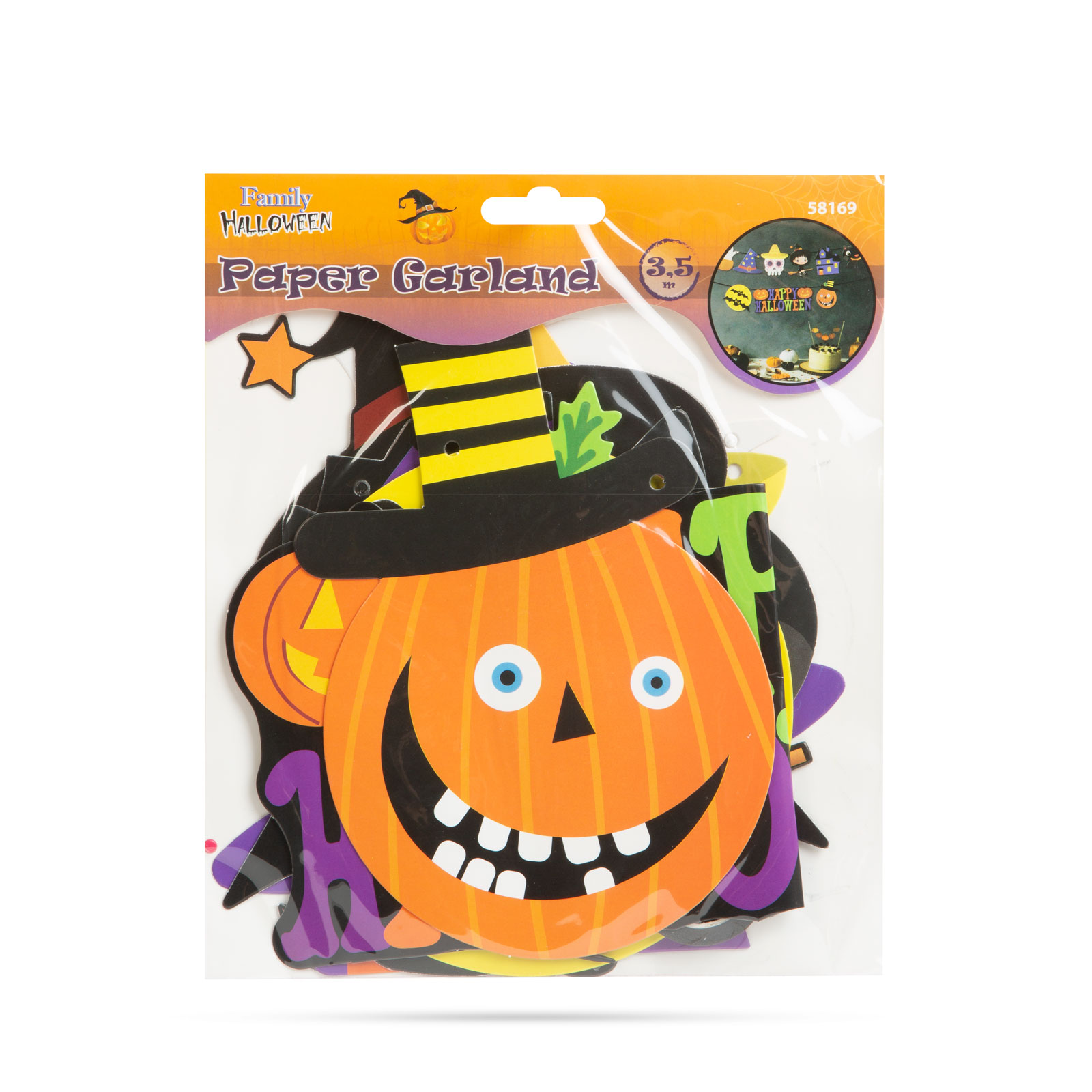 Halloween-i papír girland – többféle motívummal – 3,5 m 58169 Egyéb Halloween-i papír girland – többféle motívummal – 3,5 m 58169 Egyéb