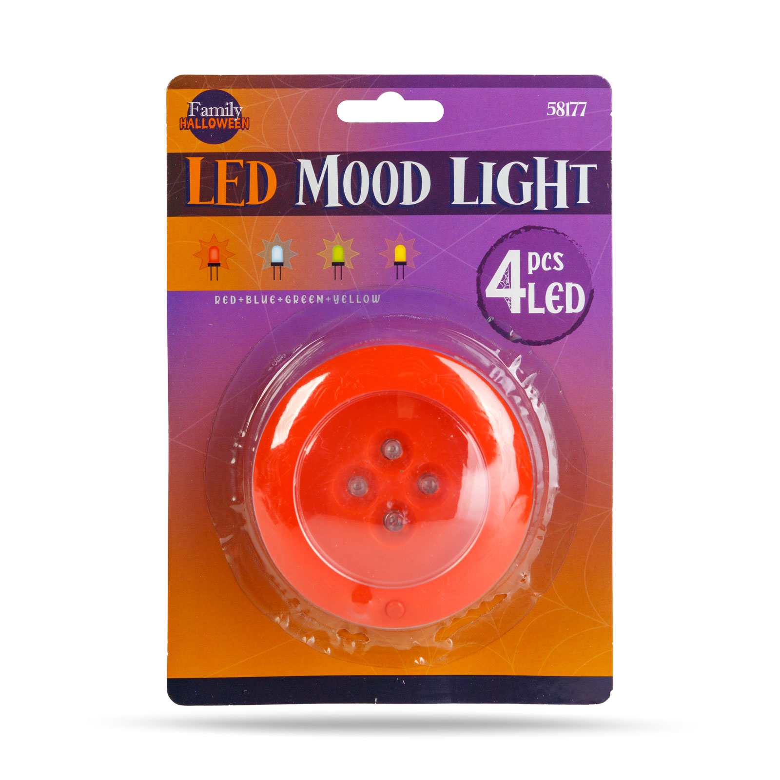 Halloween-i LED hangulatvilágítás – 4 színű LED – 2 x AAA – narancs – 77 x 35 mm 58177 Egyéb Halloween-i LED hangulatvilágítás – 4 színű LED – 2 x AAA – narancs – 77 x 35 mm 58177 Egyéb