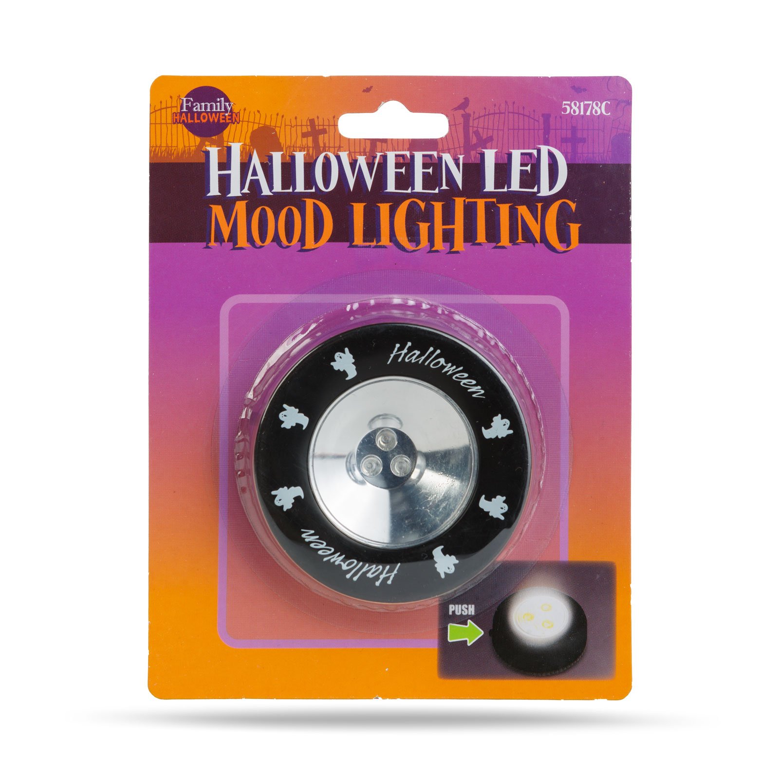 Halloween-i LED hangulatvilágítás – 3 LED – 3 x AAA – fekete, szellem 58178C Egyéb Halloween-i LED hangulatvilágítás – 3 LED – 3 x AAA – fekete, szellem 58178C Egyéb