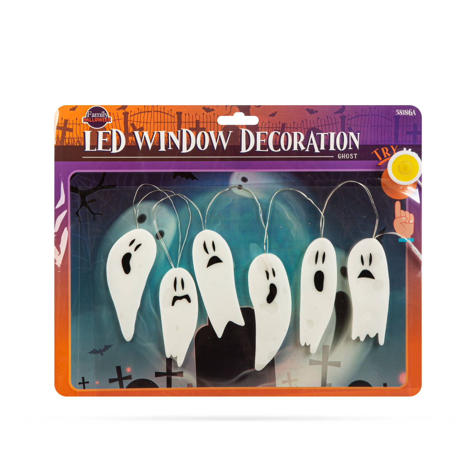 Halloween-i LED ablakdekor – gél – szellem – 85 cm 58186A Egyéb Halloween-i LED ablakdekor – gél – szellem – 85 cm 58186A Egyéb