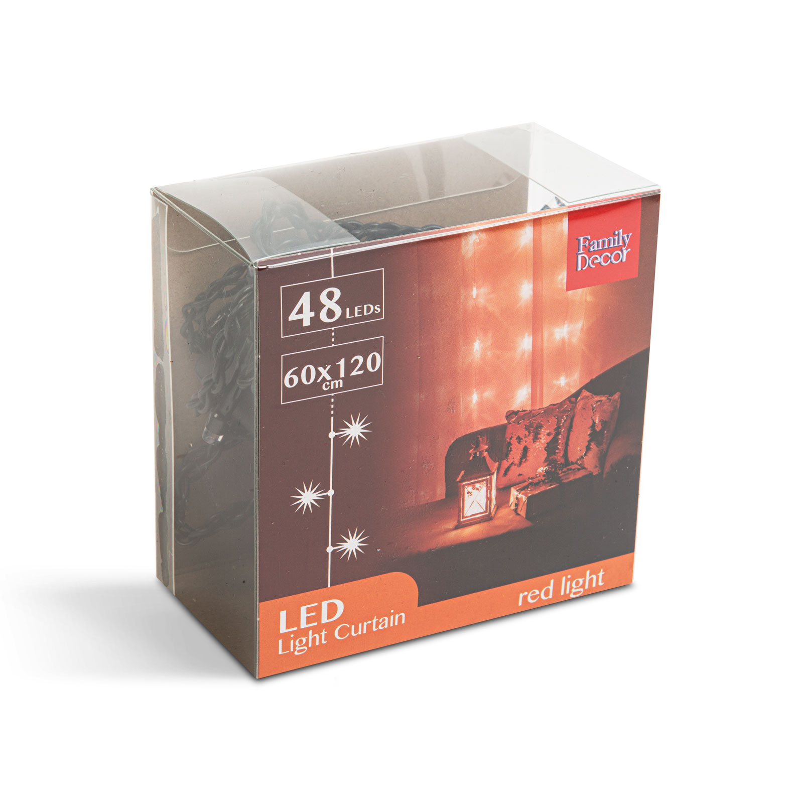 Fényfüggöny – 48 db piros LED – 60 x 120 cm – 2 x AA 58187 Egyéb Fényfüggöny – 48 db piros LED – 60 x 120 cm – 2 x AA 58187 Egyéb