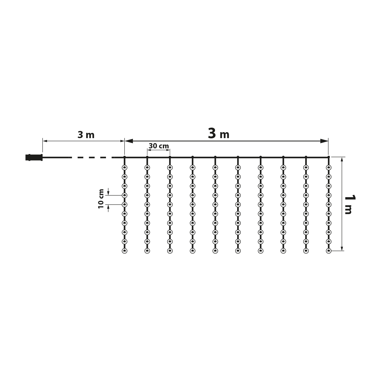Fényfüggöny – 100 db hidegfehér microLED-del – 3 x 1 m – 230V – távirányítós 58904B Egyéb Fényfüggöny – 100 db hidegfehér microLED-del – 3 x 1 m – 230V – távirányítós 58904B Egyéb