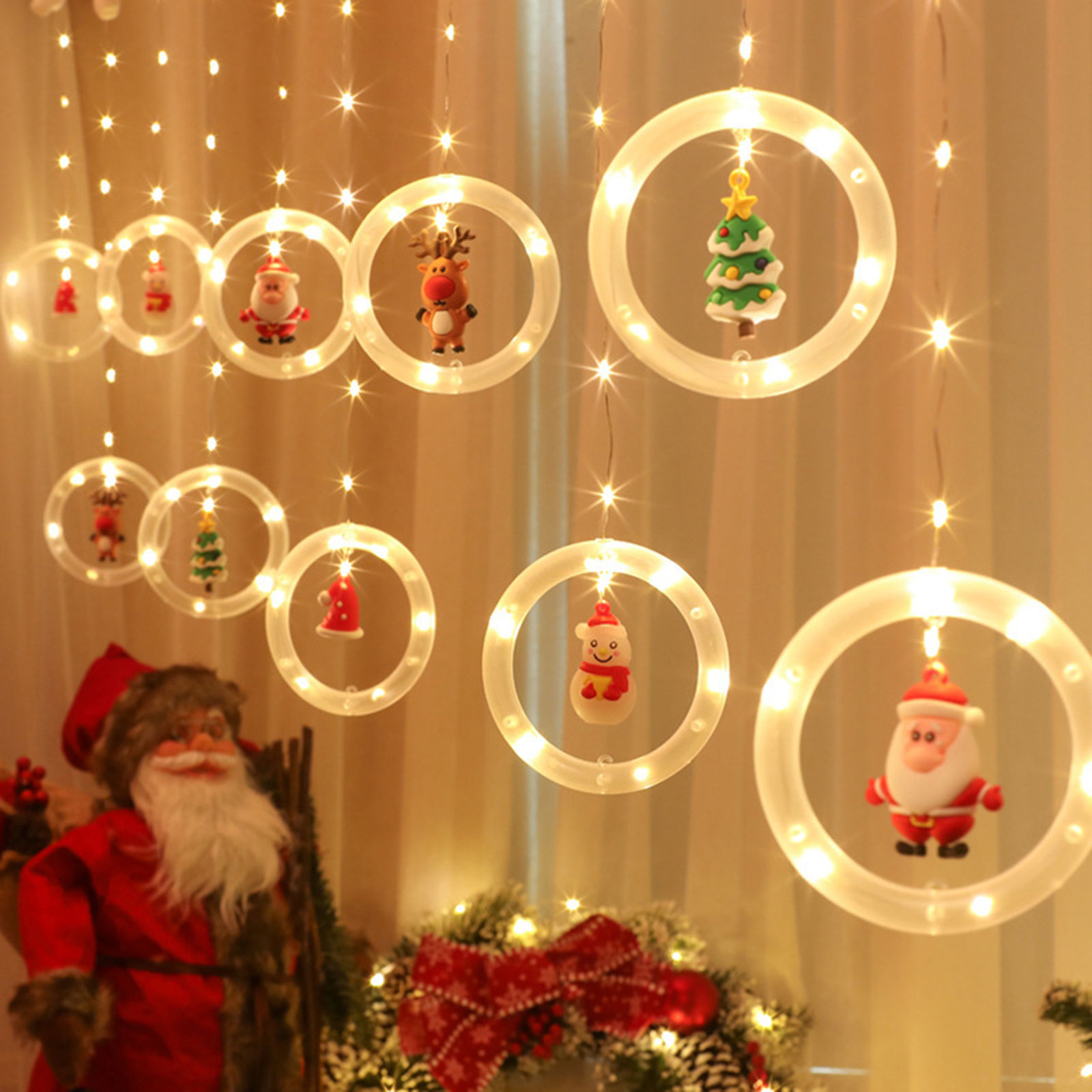 LED-es fényfüggöny – mikulás – 1,8 x 0,5 m – 125 melegfehér LED 58918 Egyéb LED-es fényfüggöny – mikulás – 1,8 x 0,5 m – 125 melegfehér LED 58918 Egyéb