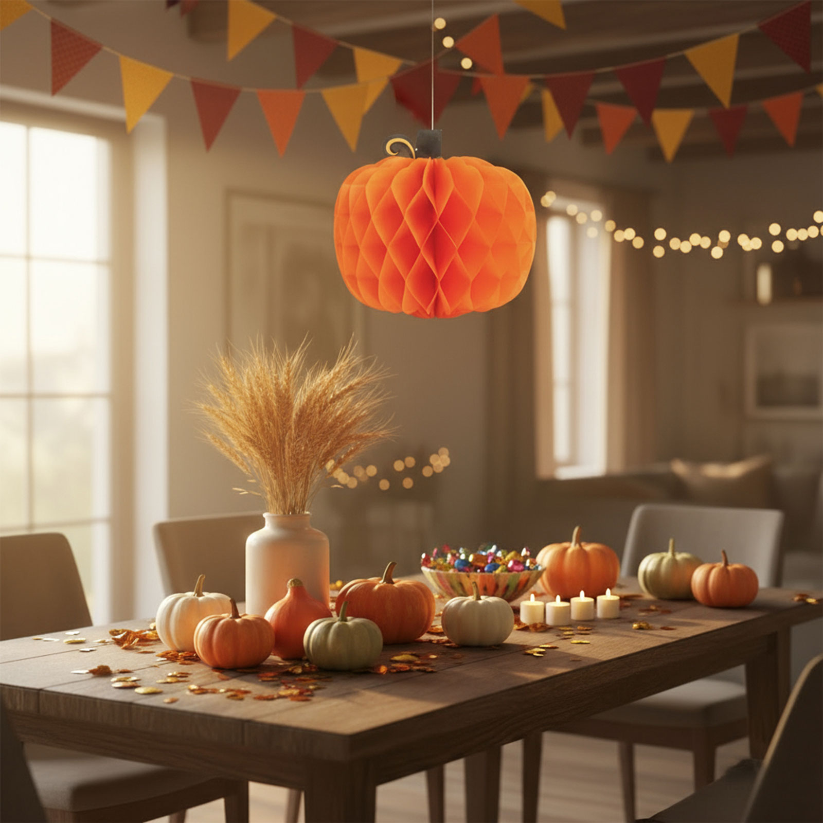 Őszi dekoráció – lampion tök – papír – 30 cm 59017 Világítás Őszi dekoráció – lampion tök – papír – 30 cm 59017 Világítás