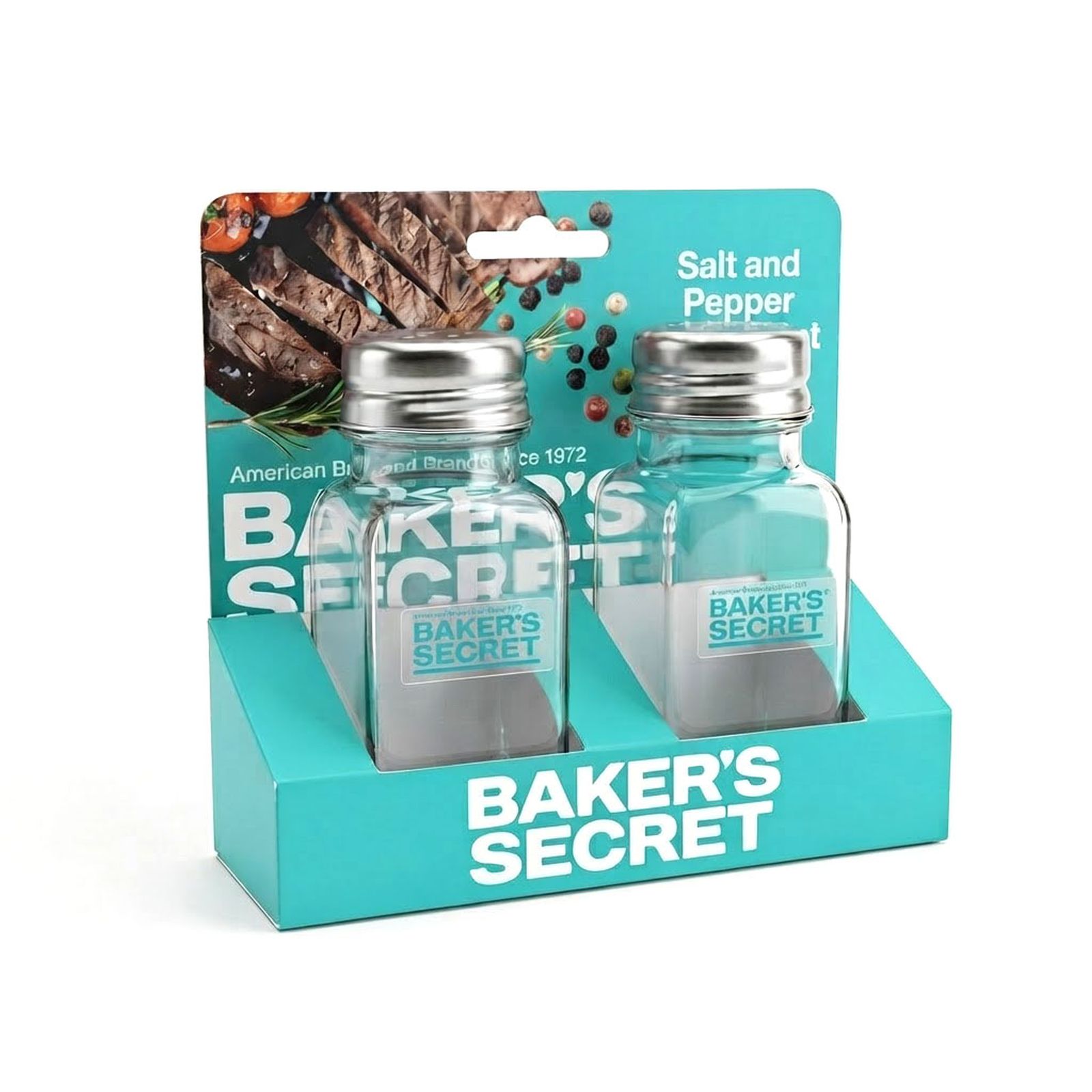 Baker’s Secret só- és borsszóró szett – üveg – 10,3 cm – 2 db / szett BS41224 Konyhai eszközök Baker’s Secret só- és borsszóró szett – üveg – 10,3 cm – 2 db / szett BS41224 Konyhai eszközök
