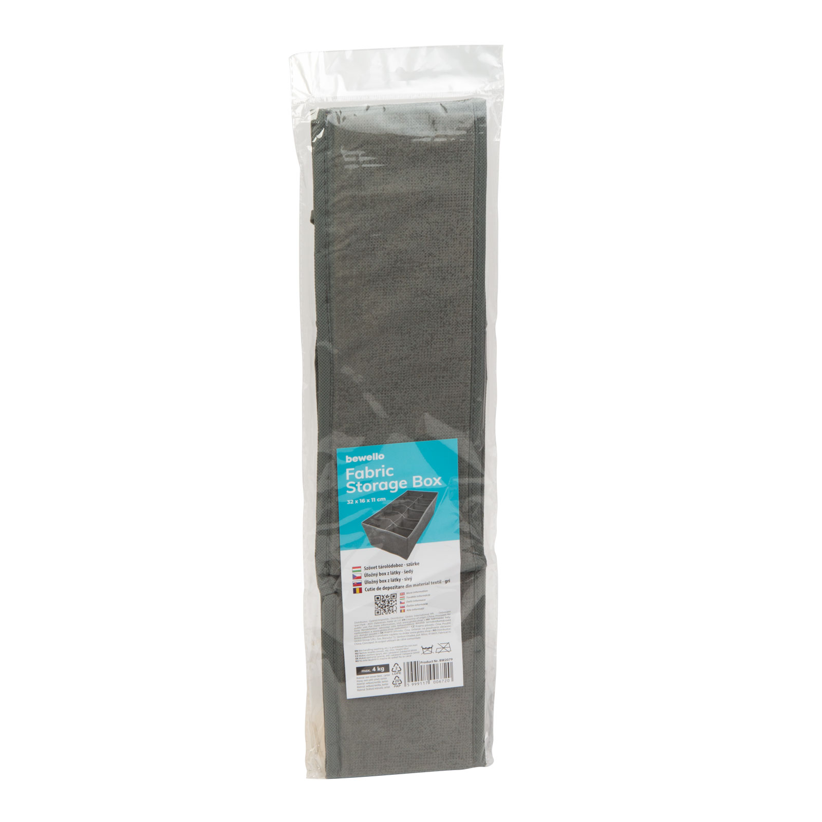 Szövet tárolódoboz – 32 x 16 x 11 cm – 12 zseb – szürke BW2079 Egyéb Szövet tárolódoboz – 32 x 16 x 11 cm – 12 zseb – szürke BW2079 Egyéb