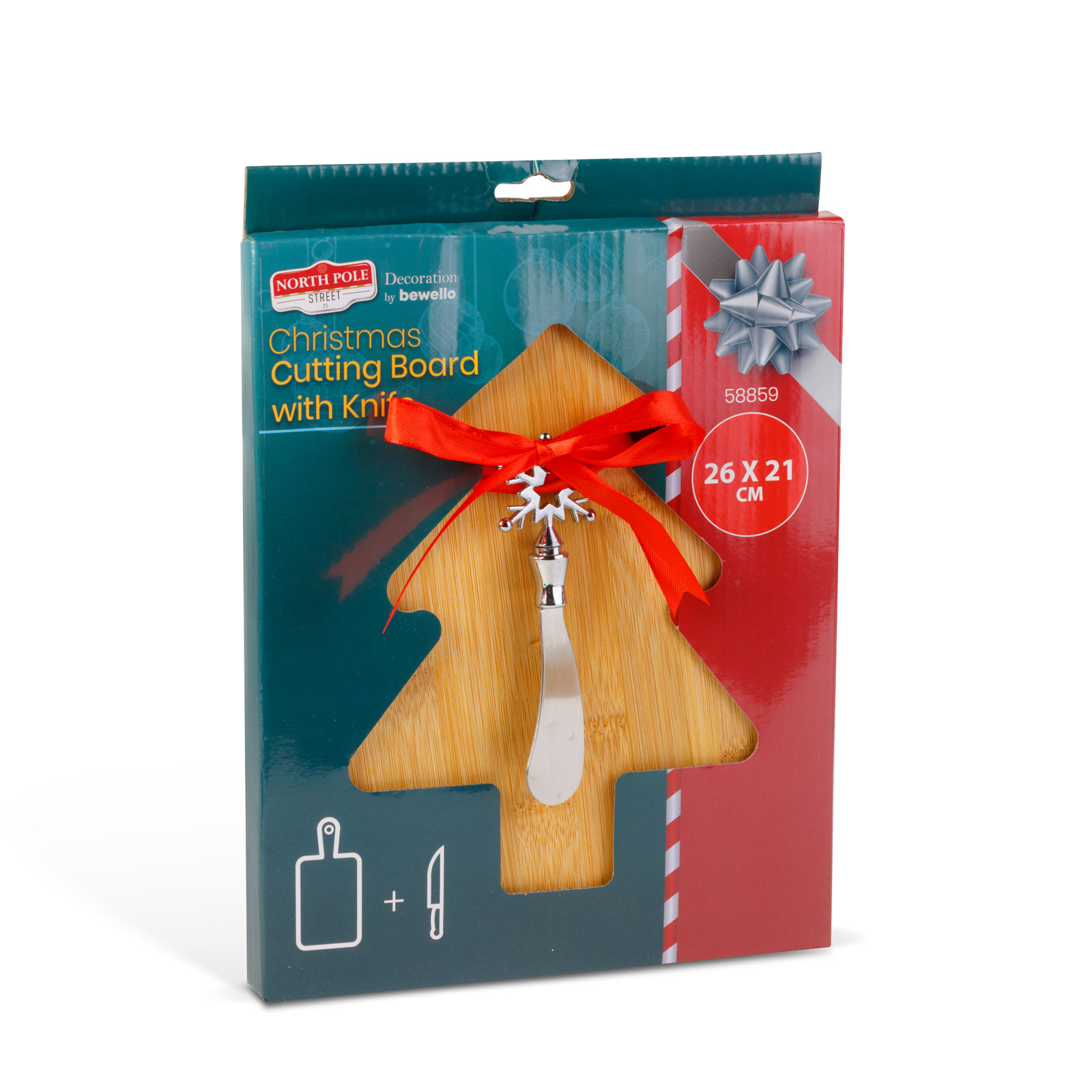 Karácsonyi vágódeszka bambuszból, késsel – fenyőfa – 26 x 21 cm 58859 Dekoráció Karácsonyi vágódeszka bambuszból, késsel – fenyőfa – 26 x 21 cm 58859 Dekoráció