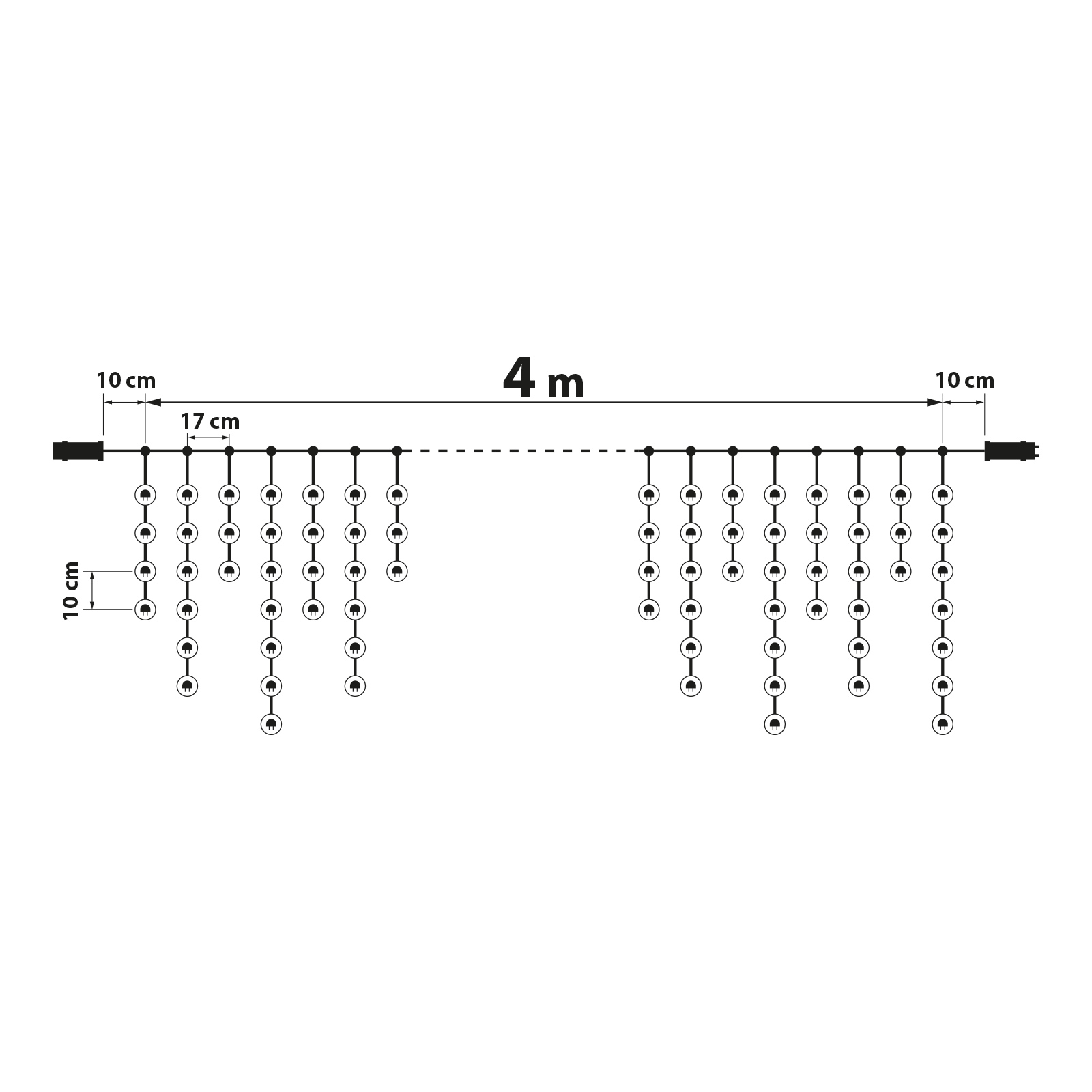 Fényfüggöny – 200 db LED – melegfehér – hálózati – IP44 – 4,2 m – 8 program 58901A Egyéb Fényfüggöny – 200 db LED – melegfehér – hálózati – IP44 – 4,2 m – 8 program 58901A Egyéb