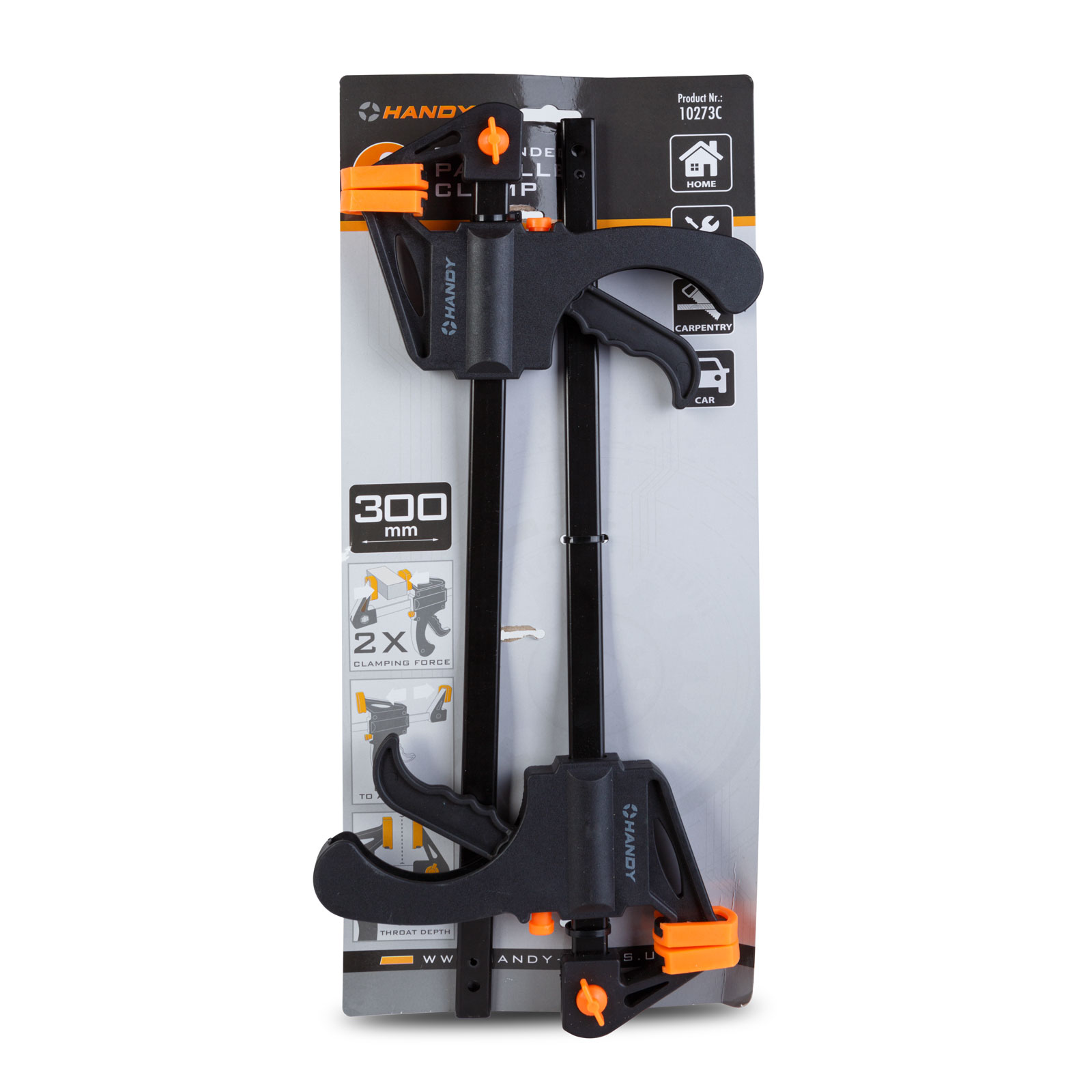 Egykezes párhuzamszorító – 12″ / 300 mm – 475 x 205 x 30 mm – 2 db / csomag 10273C Kézi szerszámok Egykezes párhuzamszorító – 12″ / 300 mm – 475 x 205 x 30 mm – 2 db / csomag 10273C Kézi szerszámok